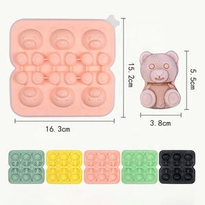 Bán Hàng Nóng Bpa Miễn Phí 6 Sâu Răng 3D Gấu Thiết Kế <span class=keywords><strong>Silicone</strong></span> <span class=keywords><strong>Ice</strong></span> <span class=keywords><strong>Cube</strong></span> Khuôn <span class=keywords><strong>Ice</strong></span> <span class=keywords><strong>Cube</strong></span> Khay Thực Phẩm Cấp <span class=keywords><strong>Silicone</strong></span> Tủ Đông Khuôn Có Nắp Đậy - Product Image 6