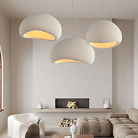 Lustre LED en résine de luxe avec télécommande et variateur d'intensité pour salon, escalier, chambre à coucher - Lustre moderne pour plafond