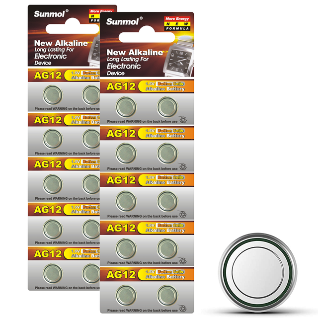 Custom SR43 260 386  LR43 1.5V Alkaline Coin Battery Watch Battery AG12 Button Cell Battery
