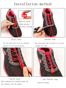 Lacci Elastici Senza Nodi con Chiusura in Plastica, Lacci Piatti per Sneakers e Scarpe di Tela - Product Image 5
