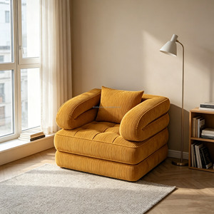 Sofá Cama Tatami Individual Moderno de Lujo, Sofá de <span class=keywords><strong>Piso</strong></span> Compresible para Sala de Estar, Balcón, Interior del Hogar, Venta Directa de Fábrica - Product Image 3