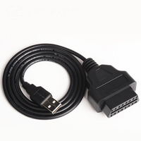 Câble de connexion OBD2 femelle vers USB Lanlin, adaptateur OBD pour ordinateur de voiture, câble d'alimentation GPS, garantie 1 an