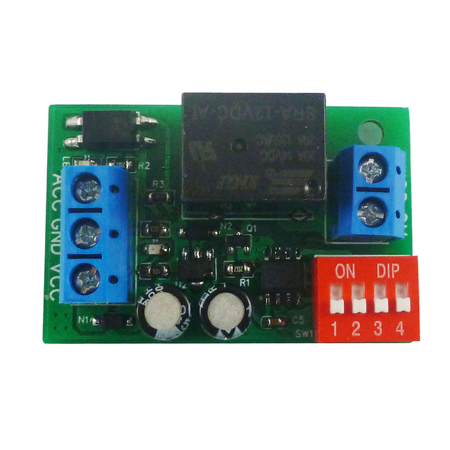 DC 12V Car ACC Trigger Delay Power-off Switch Relay Module Door Sensor Driving Recorder Stereo Ambient Light Delayed Shutdown