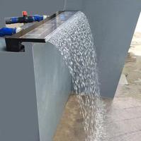 Eau de piscine en acrylique décente avec lumière RVB Rideau de jardin aquatique de luxe Fontaine de cascade de piscine