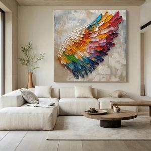 Pintura al Óleo Personalizada, Arte Mural de Plumas Coloridas con Espectro de Colores, Arte Mural Moderno Personalizado, Arte Mural Decorativo para el Hogar y la Galería - Product Image 6
