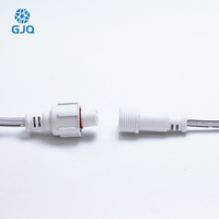 Mini Connecteurs Ronds Extérieurs pour Éclairage LED 2 ou 3 Cœurs, Boîtier PVC Étanche IP68, Contact Cuivre Mâle 0.3A 0.5A