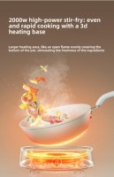Wok électrique à double compartiment 2000W 4L en alliage d'aluminium avec revêtement antiadhésif facile à nettoyer, usage domestique OEM