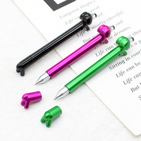 Stylo publicitaire créatif et amusant en forme de chiot, pointe 1,0 mm, cadeau fantaisie, compatible écran tactile de téléphone