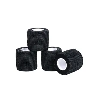 Custom Duurzaam Logo Wrap Tube Fittings Sport Tape Sticky Elastische Non Woven Tattoo Pen Machine Bandage