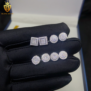 En Stock Mode HipHop Style VVS Moissanite <span class=keywords><strong>Boucle</strong></span> <span class=keywords><strong>D</strong></span>'<span class=keywords><strong>oreille</strong></span> Glacé Moissanite <span class=keywords><strong>Diamant</strong></span> Boucles <span class=keywords><strong>D</strong></span>'oreilles 925 <span class=keywords><strong>Argent</strong></span> Boucles <span class=keywords><strong>D</strong></span>'oreilles Hommes Femmes - Product Image 3