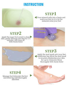 Kit de 4 pasos para pedicura Jelly Spa Herbal Foot Jelly Soak Productos de pedicura Spa para pies Exfoliante Peel para pies Productos de spa orgánicos - Product Image 4