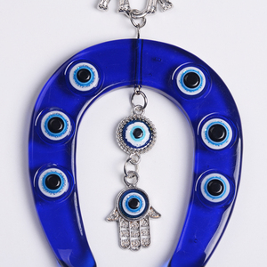 Colgante de pared para coche y decoración del hogar, zapato de caballo azul, elefante, <span class=keywords><strong>Hamsa</strong></span>, ojo malvado de <span class=keywords><strong>la</strong></span> suerte, 2020 - Product Image 3