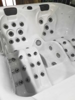 Penjualan harga pabrik untuk bak mandi panas Mini Outdoor 8891 bak mandi Pijat Kolam minum Spa terbuat dari batu buatan yang tahan lama
