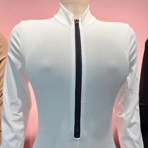 <span class=keywords><strong>2025</strong></span> Herbst Neuerscheinung Damen Gerippter Reißverschluss-Activewear-Bodysuit Langarm Sportlicher Jumpsuit - Product Image 5