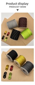 Stock <b>Tent</b> <b>Canopy</b> Umbrella Reflective Rope 1.5mm Diameter 40m Roll High Brightness Windproof Wind Rope Buckle - Product Image 5