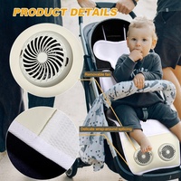 Ventilateurs portables doubles pour bébé, coussin de siège rafraîchissant respirant pour poussette et sièges auto, accessoires d'été pour siège auto