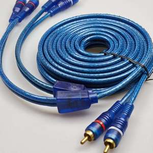 High-quality braided RCA audio <b>cable</b> with gold-plated molded connectors, made of oxygen-free copper - Product Image 3