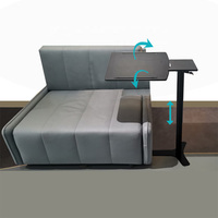 Table basse convertible ergonomique moderne, roue cachée peu encombrante au design rabattable pneumatique pour meubles de salon ajustables au canapé