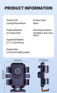 Nuevo Soporte de Teléfono para Motocicleta de 6 Garras, Antivibración, para Manillar y Espejo Retrovisor, Soporte de Navegación para Scooter y Bicicleta, Venta al Por Mayor B2B - Product Image 5