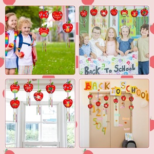 Kit de carillon éolien en bois DIY en forme de pomme, fournitures d'artisanat <span class=keywords><strong>pour</strong></span> la rentrée scolaire, ensemble de peinture <span class=keywords><strong>pour</strong></span> enfants, cadeau <span class=keywords><strong>pour</strong></span> enseignant, décoration intérieure, cadeau éducatif - Product Image 4