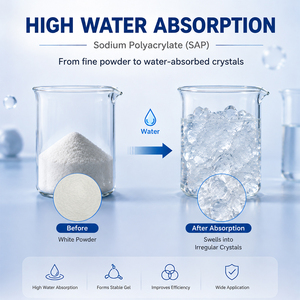 Polyacrylate de sodium, polymère superabsorbant pour le traitement des eaux industrielles, la fabrication du papier, le contrôle de la teneur en tartre et l'utilisation comme dispersant - Product Image 3