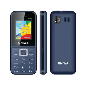 UNIWA E1802 1.77 inç kısayol müzik anahtar çift SIM kart Unlocked telefon ucuz temel cep telefonu GSM özelliği cep telefonu kıdemli Itel