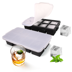 Moule à glaçons en silicone de qualité alimentaire à 8 compartiments, sans BPA, avec cadre en acier renforcé, vente en gros du fabricant - Product Image 2