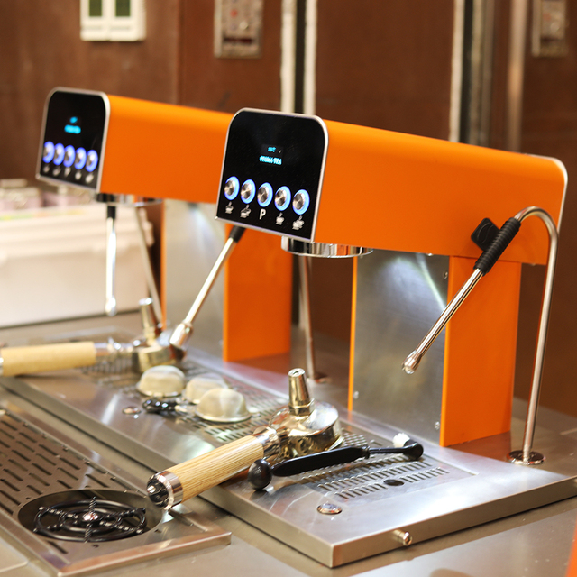 Professional Large Capacity Semi Automatic Commercial Double Group Multi-Boiler 6200W Espresso Maker Tea Function for Coffee