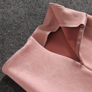 <span class=keywords><strong>Jupe</strong></span> Crayon Mi-Longue Professionnelle Une Pièce Femme Daim <span class=keywords><strong>Hiver</strong></span> Automne Fente Arrière Décontractée Couleur Unie Style Européen Américain - Product Image 4