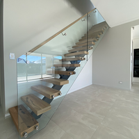 CBMmart Foshan Escaliers d'intérieur modernes et préfabriqués en métal de luxe Escalier droit mono-limon personnalisé en usine