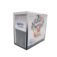 Boîte de présentation en acrylique personnalisée, moderne, résistante aux UV, avec bordure de couleur dégradée, légère, pour boîte d'entraînement d'élite Pokémon TCG