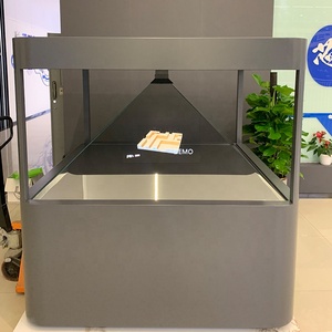 Seeball 55inch 360 độ 3D Holographic Showcase hộp Holographic màn hình chiếu kim tự tháp 4 bên trong suốt quảng cáo - Product Image 4