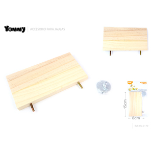 แท่นไม้ครึ่งวงกลมยอมมี่ ขนาด 13 ซม. สำหรับกรงนกและสัตว์ฟันแทะ - Product Image 4
