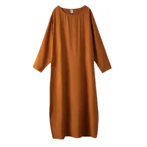 Поставщик индивидуального 2024 турецкого халата новейшего дизайна длинное мусульманское платье для женщин Дубай от исламской одежды