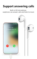 Prix de gros Écouteurs filaires basiques avec microphone, accessoires pour écouteurs de type C 3,5 mm, écouteurs intra-auriculaires stéréo