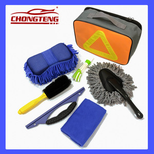 Juego completo de herramientas para lavado de autos, kit de limpieza de 7 piezas con esponja, raspador y cepillo para limpieza de vehículos - Product Image 5