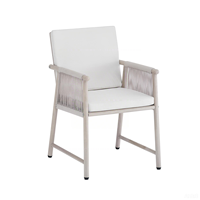 Ensemble de table et chaises de salle à manger d'extérieur 8 places en fer et rotin PE, résistant aux UV et imperméable, pour hôtel