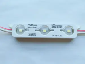 Luz branca fria de led de alta qualidade, 1.2w 2835 3 leds, módulo de luz impermeável com chip de led samsung