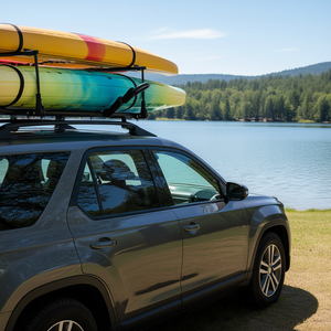 Porte-chargeurs de toit souple J-Bar pour kayak, planche de surf, SUP, planche de ski, pliage rapide, fixation supérieure pour voiture et SUV - Product Image 2