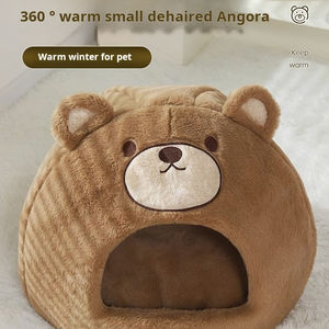 Y-förmiges geschlossenes Katzenhaus aus Samt, warmes Bett für Winter & Sommer, weiches, beruhigendes Haustierbett für Katzen und kleine Hunde, 4-Jahreszeiten-Innensofa-Unterschlupf - Product Image 3