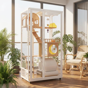 ห้องสมุดไม้สำหรับแมว ร้านเสริมสวยแมวหลายชั้น ห้องอ่านหนังสือสำหรับแมว ดีไซน์สวยงาม - Product Image 1