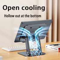 MCHOSE Support solide en alliage d'aluminium à deux barres Rotation à 360 degrés Support pour tablette et téléphone pour bureau pour boîtier d'ordinateur
