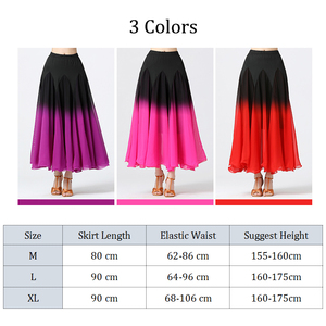 Falda <span class=keywords><strong>de</strong></span> Chiffon Degradado para Baile Moderno y <span class=keywords><strong>de</strong></span> Salón - Falda Fluida <span class=keywords><strong>de</strong></span> 360 Grados para Vals y Tango, Ideal para Práctica y Actuaciones <span class=keywords><strong>en</strong></span> Escenario - Product Image 2
