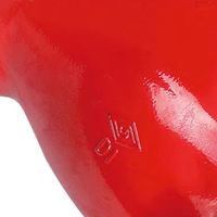 Filtre rainuré en Y en fonte ductile, revêtement rouge, modèle V8 pour système d'incendie et conduite d'eau