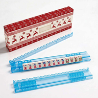 Jeu de Mahjong américain en acrylique rennes de Noël le plus populaire avec règle de mesure, multicolore, pour le jeu familial en intérieur