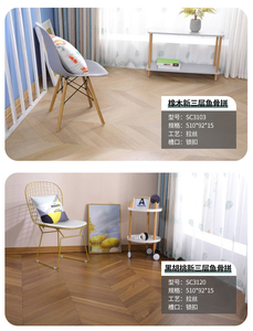Revêtement de sol SPC de style moderne, design en chevrons, revêtement de sol en vinyle <span class=keywords><strong>PVC</strong></span> SPC - Product Image 2