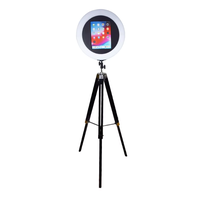 AIPAILE Anneau lumineux LED en métal compatible iPad avec télécommande pour stations de partage de photos de mariage et d'événements