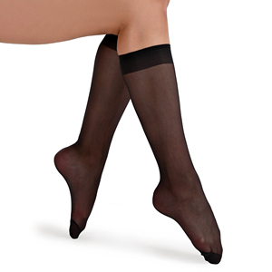 Toby Lisa Chaussettes hautes pour femme noires, lot de 3 - Product Image 1