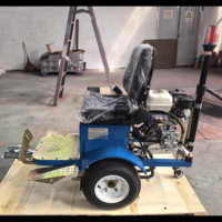 TOPROAD Honda 5.5HP Traceur de lignes routières à économie d'énergie, amplificateur de puissance efficace, machine de marquage routier pour voitures, pente de 60°, 15 km/h