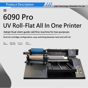 6090 UV dtf máy in phẳng máy in phun tròn CuộN phẳng phim nhựa UV dtf 60cm AB phim Sticker máy in phim nhựa máy UV - Product Image 4